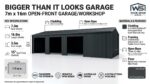 Bigger Than It Looks Garage 7 x 16m | Wide Span Sheds - Image 3