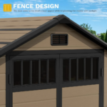 All Weather Resin Storage Shed, Windows & Slanted Roof & Raised Floor, Outdoor Garden Tool - Image 4