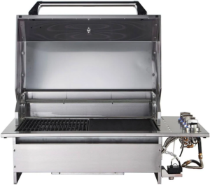Smart 4-Burner Drop-In Gas BBQ With Slimline Hood and Drop-In Side Burner - Image 3