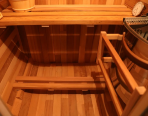 Garden Red Cedar Barrel Sauna Room Outdoor Barrel Cube Dry Steam Sauna Room For 2/4/6 Persons - Image 3