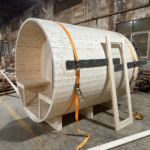 Sauna Dry Stone Red Cedar Barrel Outdoor Sauna Room For 2 4 Persons Outdoor Cube Wooden Barrel - Image 6