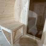 Sauna Dry Stone Red Cedar Barrel Outdoor Sauna Room For 2 4 Persons Outdoor Cube Wooden Barrel - Image 5