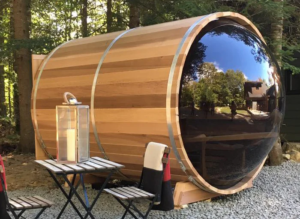High Quality Barrel Sauna Red Cedar Outdoor Sauna Room Steam Wet Sauna - Image 2