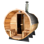 High Quality Barrel Sauna Red Cedar Outdoor Sauna Room Steam Wet Sauna - Image 6