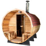High Quality Barrel Sauna Red Cedar Outdoor Sauna Room Steam Wet Sauna - Image 4