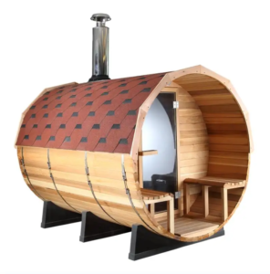 High Quality Barrel Sauna Red Cedar Outdoor Sauna Room Steam Wet Sauna - Image 5