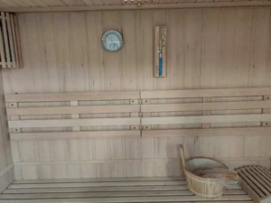 Outdoor Wooden Barrel Sauna Steam Room for Home & Garden | Finnish Wet Steam Bath | 4-6 Person Custom Log Sauna Cabin - Image 10