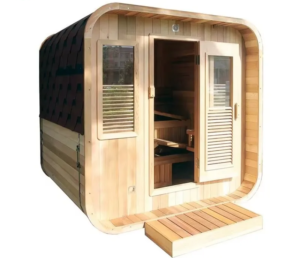Customized Sauna Room Wooden Traditional 2-3 Person Canadian Barrel Hemlock Red Cedar Outdoor - Image 2