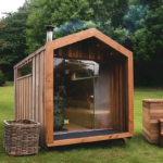 Traditional 2-Person Dry Barrel Sauna Room Solid Red Cedar Wood Finnish Outdoor Garden Cube Design for Park Sauna Rooms - Image 5