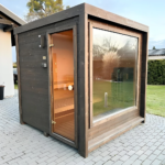 Custom 4-6 People Outdoor Traditional Barrel Wood Burning Stove Panoramic Steam Sauna Room - Image 5