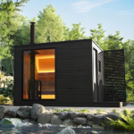 Custom 4-6 People Outdoor Traditional Barrel Wood Burning Stove Panoramic Steam Sauna Room - Image 2