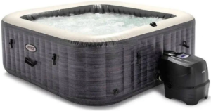 Intex Greystone Deluxe Square Outdoor Bubble Spa Set - Image 2