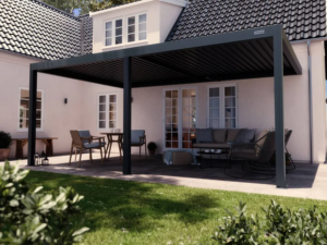 Luxi Living Atlantic Manual Freestanding Louvre Roof Pergola - Image 2