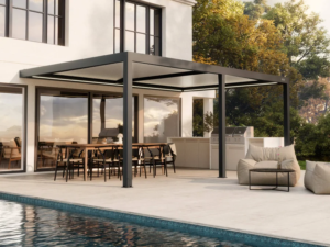 Luxi Living Atlantic Manual Freestanding Louvre Roof Pergola - Image 3