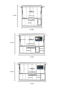 Black Garden/patio Outdoor Bbq Kitchen Pod with Door Weatherproof 304 Stainless Steel Outdoor Kitchen with Shed - Image 4