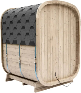 Waru 3 Person Traditional Finnish Outdoor Sauna in Natural | LUXO Saunas - Image 5