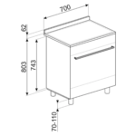 Smeg 70cm Freestanding Dual Fuel Cooker cs7gmxa - Image 8