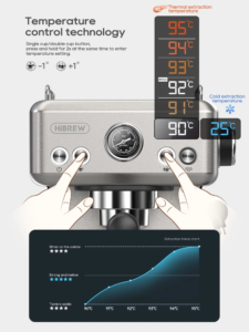 HiBREW 20Bar Semi Automatic Espresso Coffee Machine - Image 2