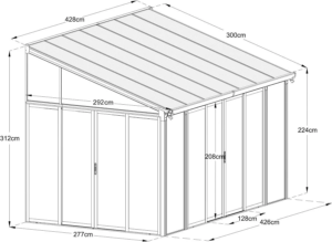 DIY Aluminium Luxury Outdoor Sunroom Kit 10 x 14 ft - Image 4
