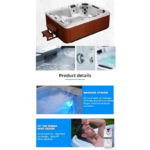 Modern Outdoor Spa 6 Persons Acrylic Swim Spa with 68 Jets Whirlpool Hot Tub - Image 3
