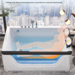 2 Person Acrylic Jacuzzi Hot Tub with Waterfall Whirlpool Massage - Intelligent Heating System, Large Spa Pool - Image 2