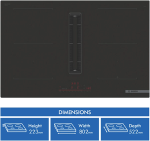 Bosch 80cm Series 6 Induction Cooktop with Downdraft Ventilation pvq811h26e - Image 8
