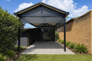 Free Standing V-Line Gable Patio Carport in Footings - Image 6