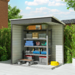 6' X 4' Metal Garden Shed, Tool Shed W/Lockable Door, Light Gray - Image 3