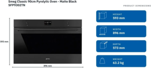 Smeg 90cm Classic Pyrolytic Oven sfp9302tn - Image 8