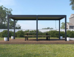 Luxi Living Atlantic Manual Freestanding Louvre Roof Pergola - Image 14